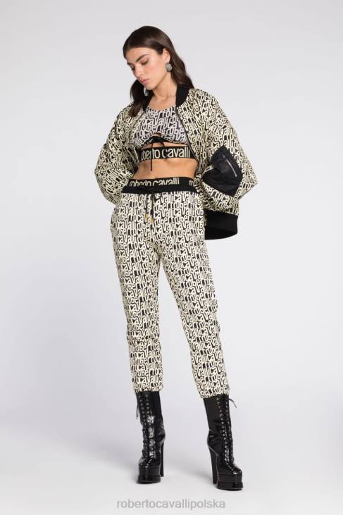 odzież naturalny 6D0R259 kobiety Roberto Cavalli legginsy z nadrukiem tygrysa