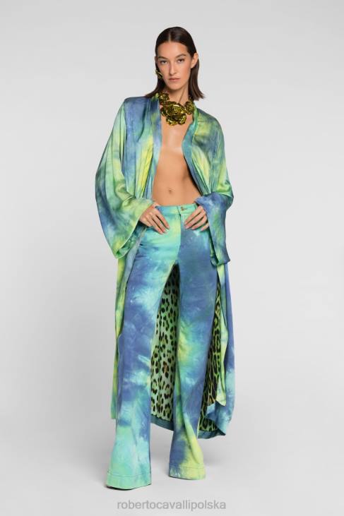 odzież wdzięczny 6D0R291 kobiety Roberto Cavalli legginsy w panterkę