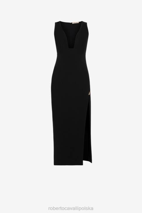 odzież elegancki 6D0R118 kobiety Roberto Cavalli sukienka z zębami tygrysa