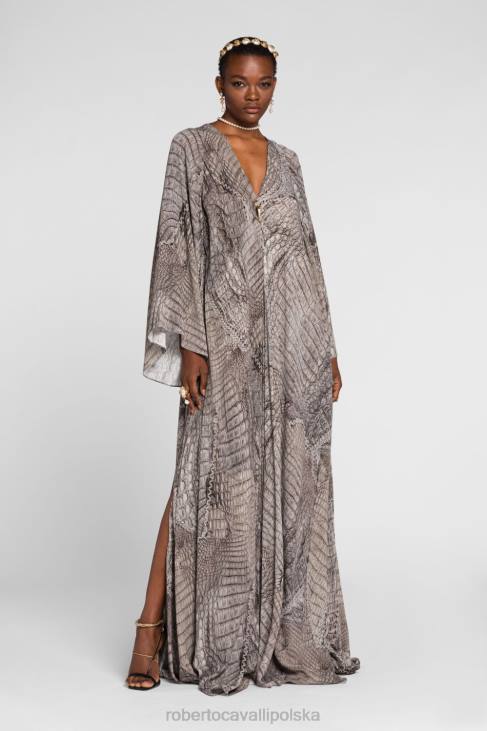 odzież elegancki 6D0R120 kobiety Roberto Cavalli sukienka z falbaną