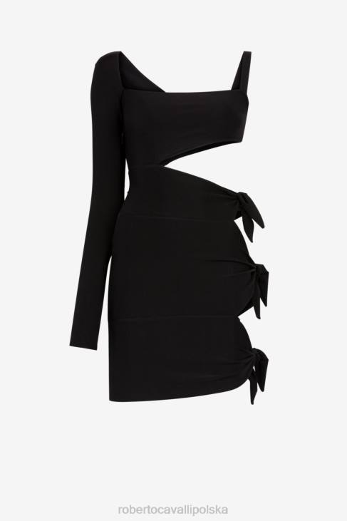 odzież gorący 6D0R63 kobiety Roberto Cavalli sukienka mini z wyciętymi detalami