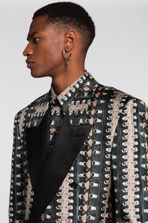 Akcesoria nikel 6D0R1153 mężczyźni Roberto Cavalli Naszyjnik z głową pantery