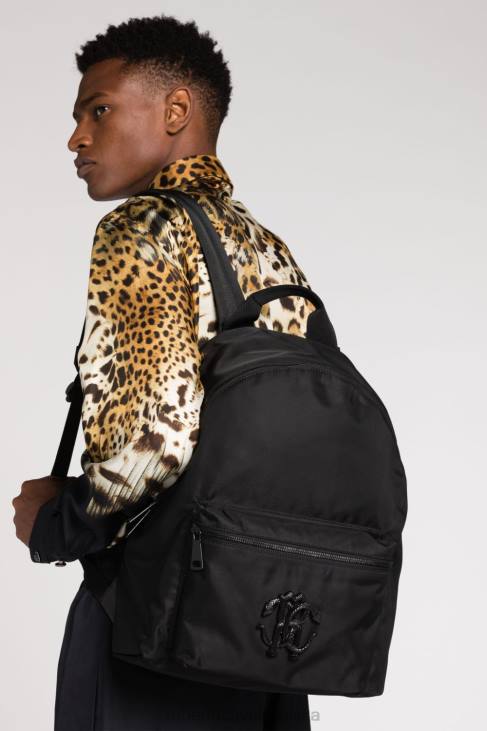 Akcesoria moda 6D0R1173 mężczyźni Roberto Cavalli skórzany pasek z zębami tygrysa