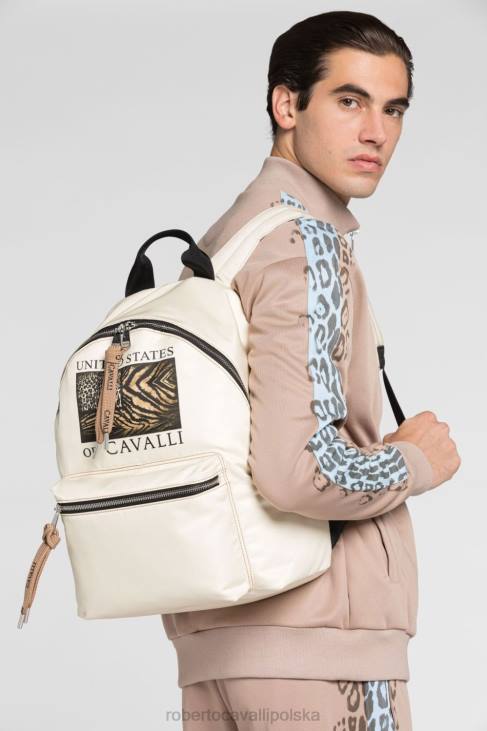 Akcesoria moda 6D0R1185 mężczyźni Roberto Cavalli Zwierzęcy plecak w patchworkowy print