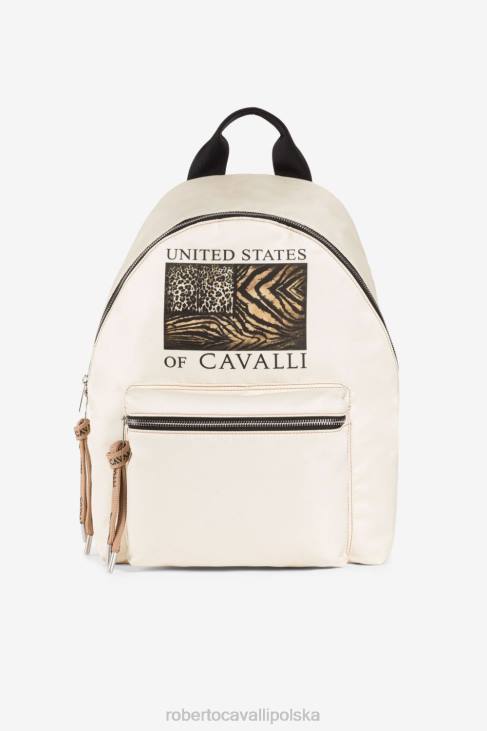 Akcesoria moda 6D0R1186 mężczyźni Roberto Cavalli plecak z nadrukiem graficznym