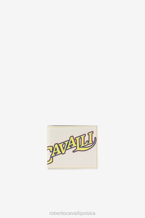 Akcesoria moda 6D0R1198 mężczyźni Roberto Cavalli portfel z nadrukiem logo