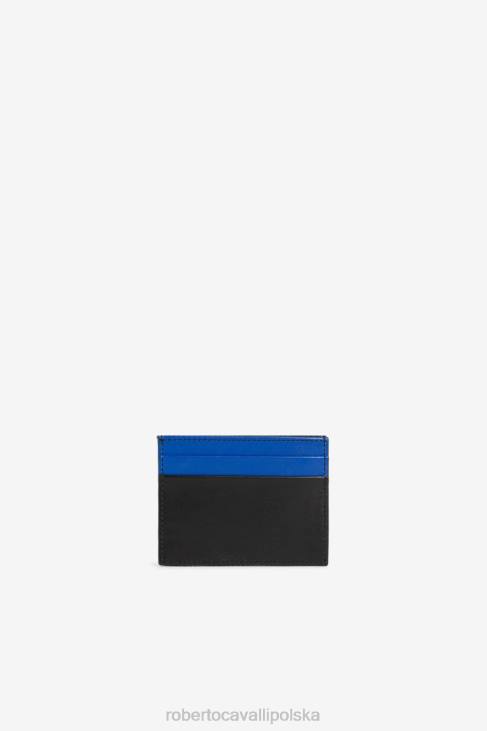 Akcesoria moda 6D0R1202 mężczyźni Roberto Cavalli etui na karty z nadrukiem logo