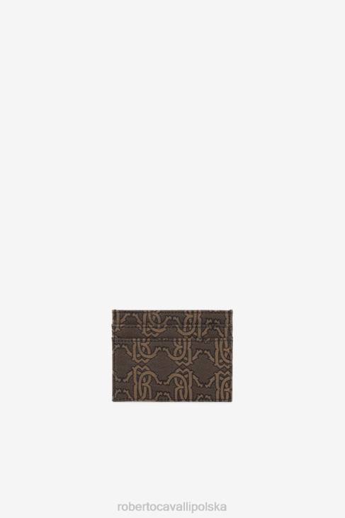 Akcesoria wojskowy 6D0R1193 mężczyźni Roberto Cavalli rc monogram-żakardowe etui na karty