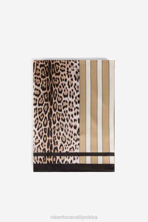 Akcesoria wdzięczny 6D0R1060 mężczyźni Roberto Cavalli patchworkowy ręcznik plażowy w panterkę