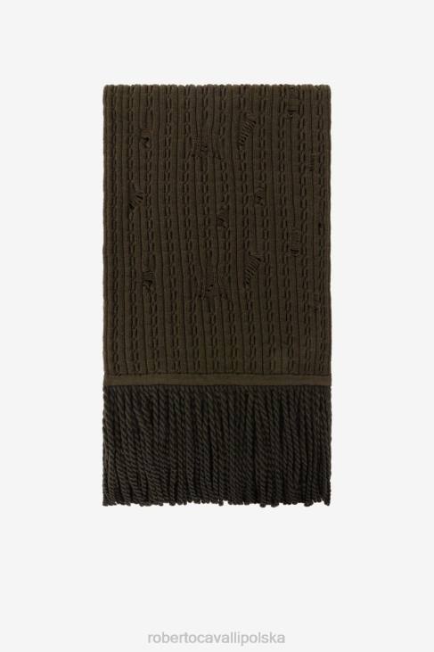 Akcesoria 4308 6D0R1219 mężczyźni Roberto Cavalli wełniany szalik w prążki