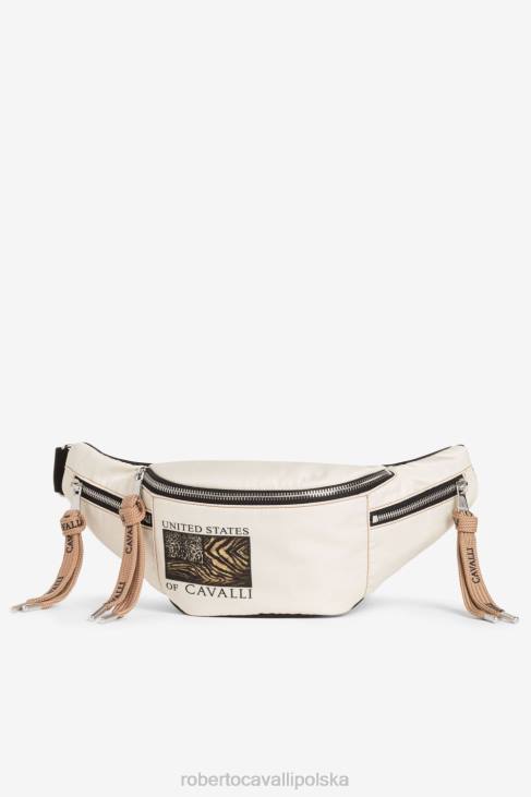 Akcesoria elegancki 6D0R1215 mężczyźni Roberto Cavalli Torba na pasek z nadrukiem logo