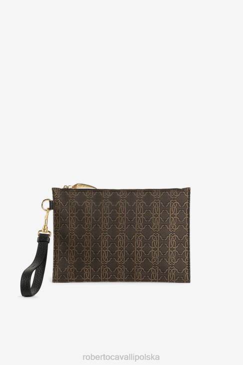 Akcesoria moda 6D0R1191 mężczyźni Roberto Cavalli Etui na kopertę z monogramem rc i żakardem