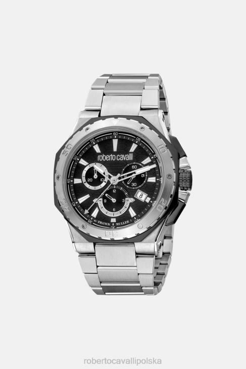 Akcesoria elegancki 6D0R1221 mężczyźni Roberto Cavalli zegarek z wytłoczonym logo