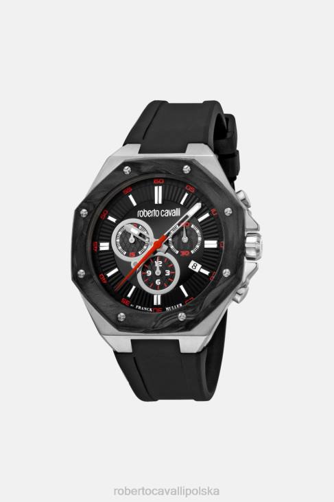 Akcesoria elegancki 6D0R1221 mężczyźni Roberto Cavalli zegarek z wytłoczonym logo