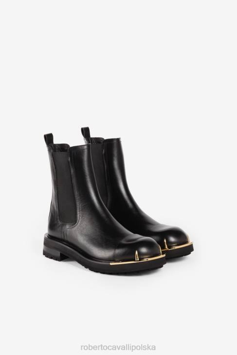 obuwie elegancki 6D0R1142 mężczyźni Roberto Cavalli buty Chelsea z tygrysim zębem