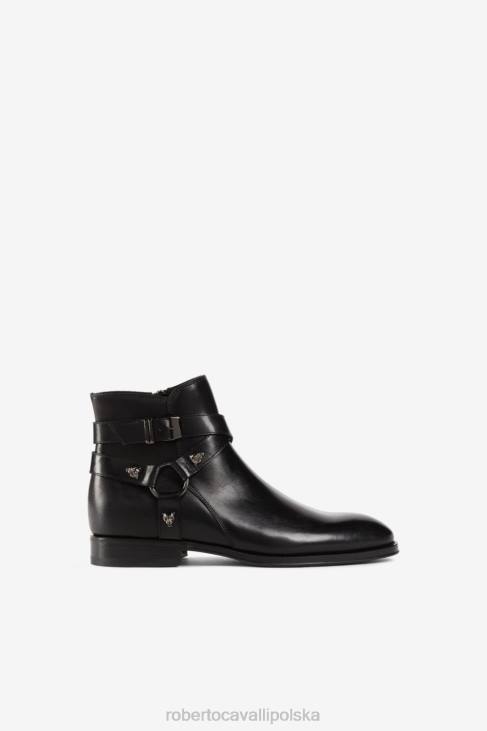 obuwie elegancki 6D0R1142 mężczyźni Roberto Cavalli buty Chelsea z tygrysim zębem