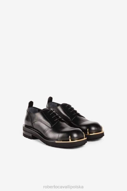 obuwie moda 6D0R1126 mężczyźni Roberto Cavalli Oxfordy z zębami tygrysimi