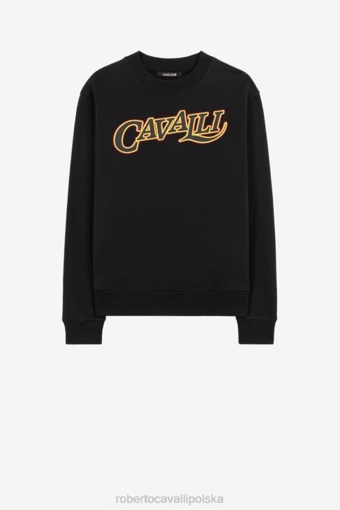 odzież moda 6D0R839 mężczyźni Roberto Cavalli bluza z graficznym nadrukiem