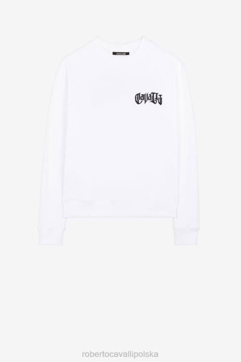 odzież moda 6D0R883 mężczyźni Roberto Cavalli bluza z ozdobnym logo