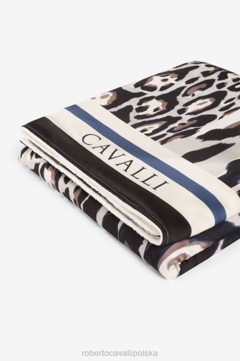 odzież moda 6D0R1061 mężczyźni Roberto Cavalli szata z nadrukiem piór