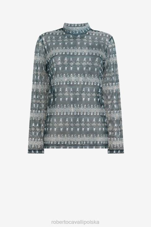 odzież elegancki 6D0R818 mężczyźni Roberto Cavalli koszulka trompe-l'il