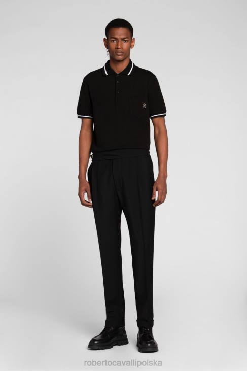 odzież elegancki 6D0R768 mężczyźni Roberto Cavalli Koszulka polo w panterkę
