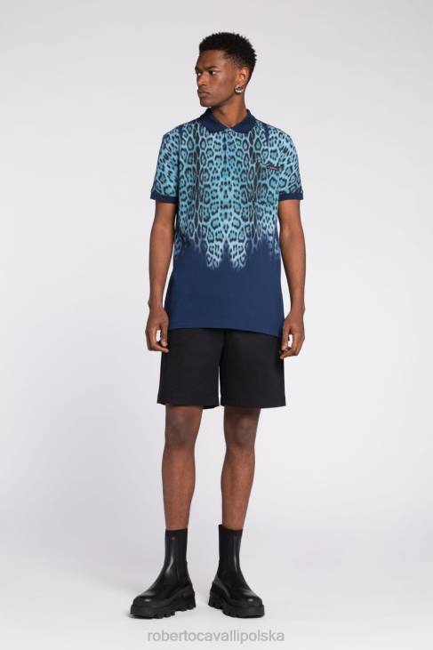 odzież wdzięczny 6D0R766 mężczyźni Roberto Cavalli T-shirt z okrągłym dekoltem i nadrukiem logo