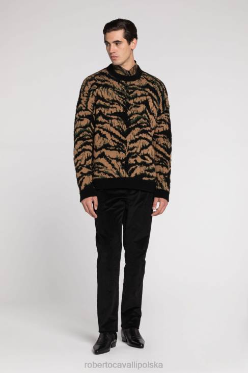 odzież d9881 6D0R835 mężczyźni Roberto Cavalli Lustrzana kurtka wężowa w zebrę