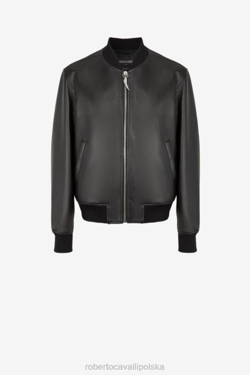 odzież moda 6D0R912 mężczyźni Roberto Cavalli Kurtka bomber ze skóry tygrysiego zęba