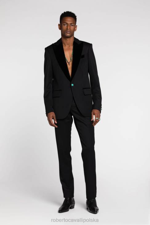 odzież 3609 6D0R1018 mężczyźni Roberto Cavalli Dwurzędowa marynarka w panterkę
