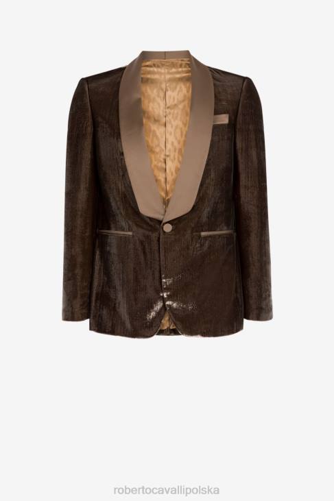 odzież zielony 6D0R1021 mężczyźni Roberto Cavalli jednorzędowa marynarka