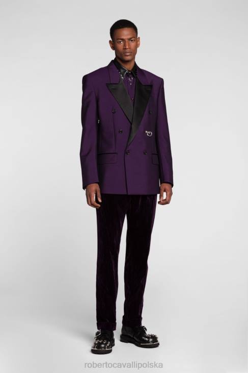 odzież elegancki 6D0R1001 mężczyźni Roberto Cavalli Bawełniane spodnie dresowe ze sloganami