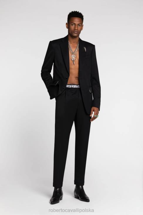 odzież elegancki 6D0R1014 mężczyźni Roberto Cavalli Bawełniane spodenki w wzór ocelotu