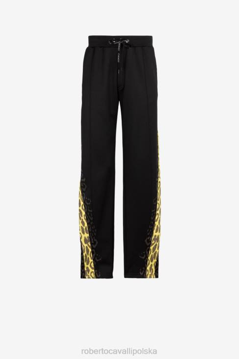 odzież elegancki 6D0R974 mężczyźni Roberto Cavalli Spodnie dresowe w panterkę