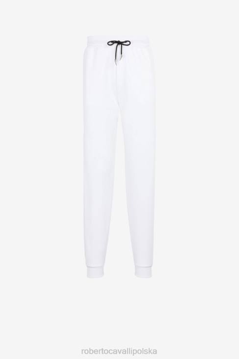 odzież elegancki 6D0R976 mężczyźni Roberto Cavalli Bawełniane spodnie dresowe z nadrukiem logo