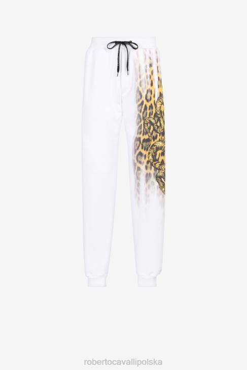 odzież moda 6D0R978 mężczyźni Roberto Cavalli spodnie dresowe w zwierzęcy print
