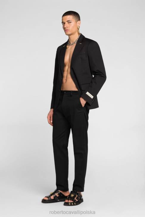 odzież moda 6D0R988 mężczyźni Roberto Cavalli Spodnie dresowe z monogramem wężowym